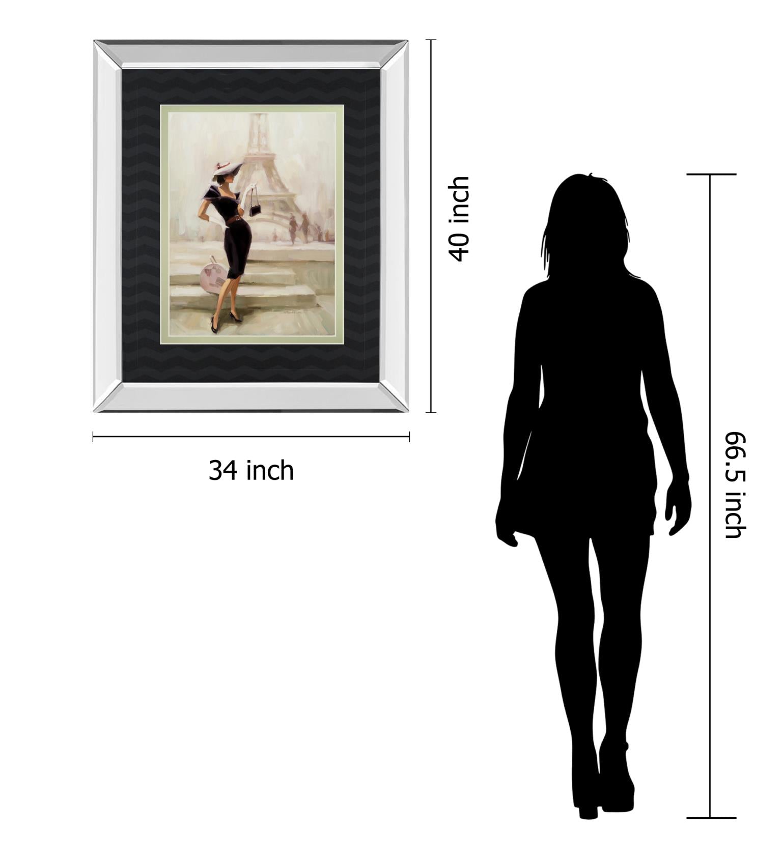 Mirrored Frame Love, From Paris By Steve Henderson 34X40 Mirror Frame Print