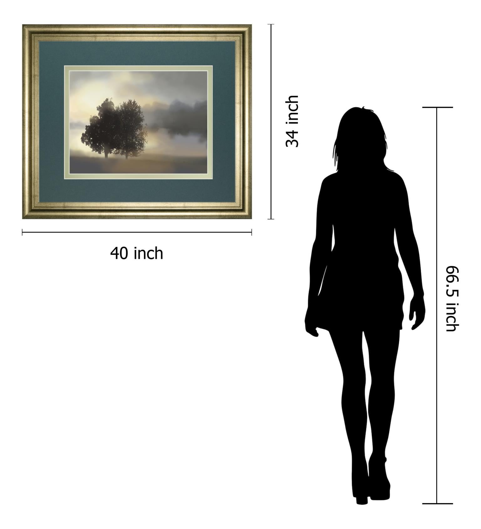 Misty Morning By Nan ***Monl*** 34X40 Framed Print