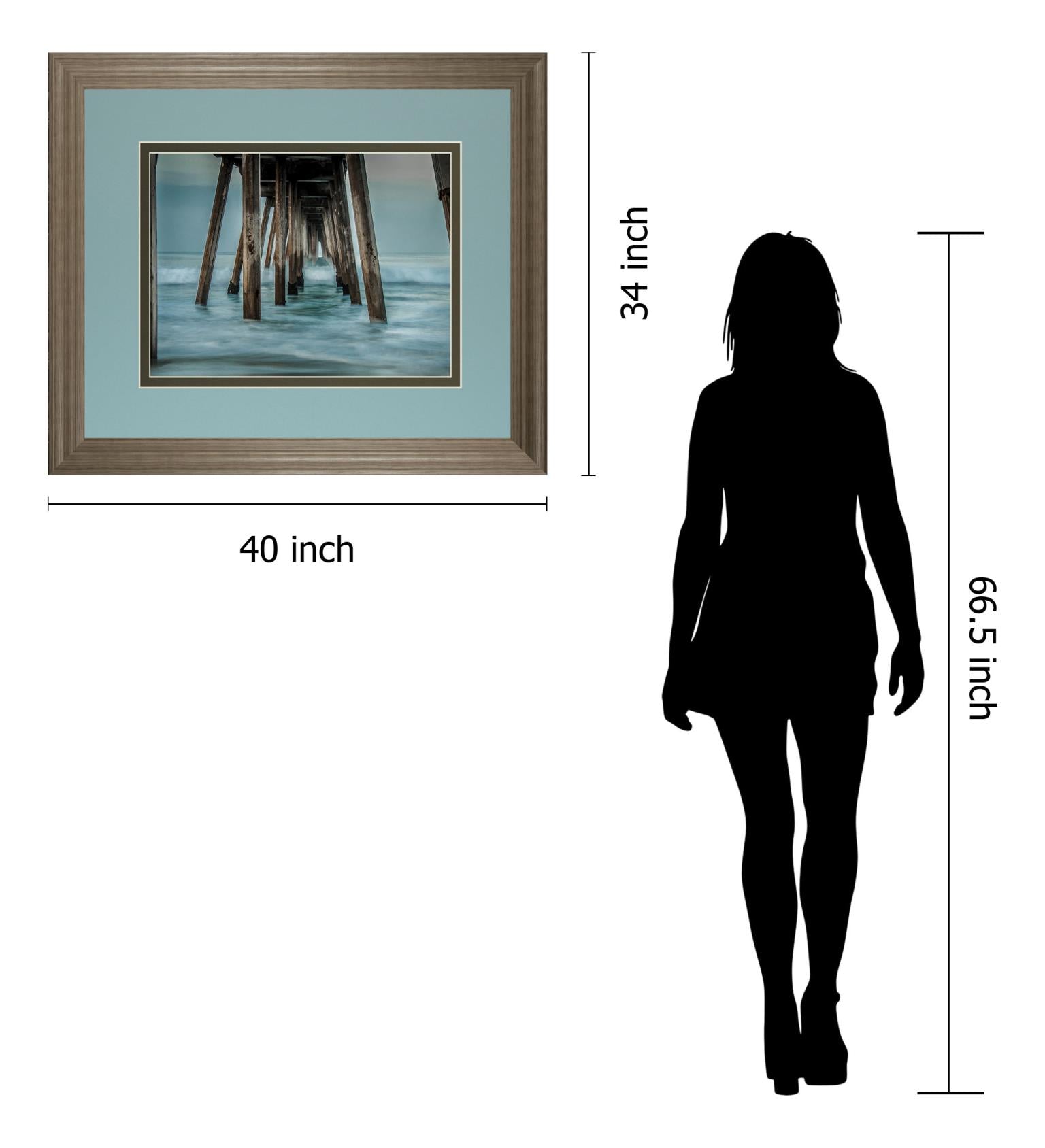 Surf By Bill Carson Photography 34X40 Framed Print