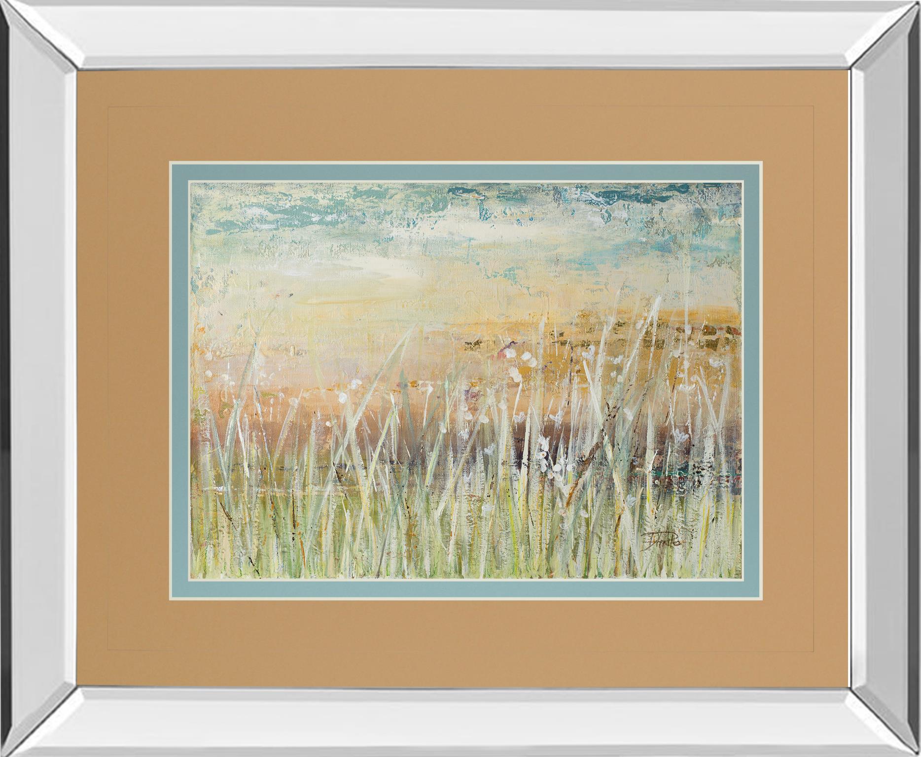 Mirrored Frame Muted Grass By Patricia Pinto 34X40 Mirror Frame Print