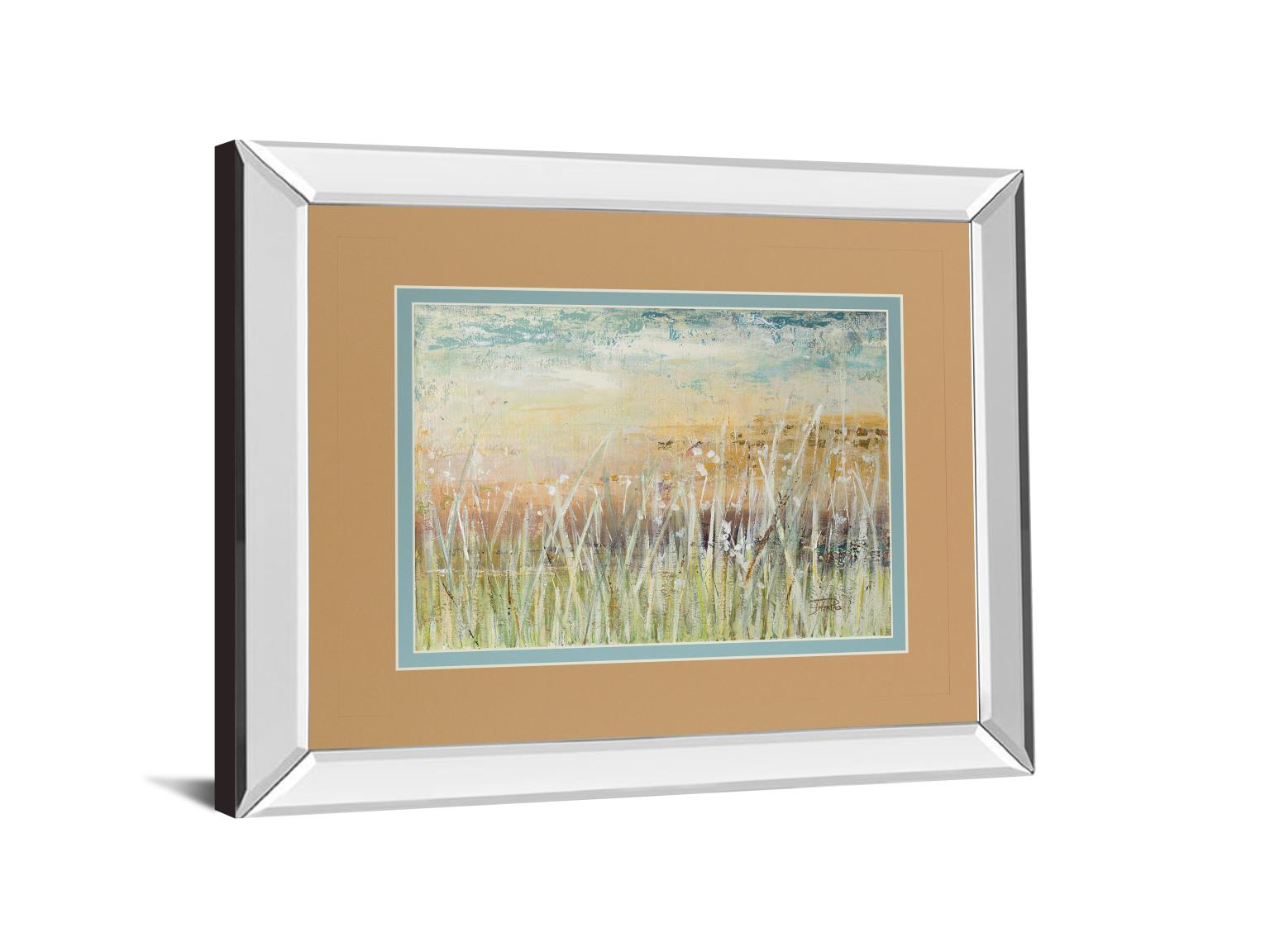 Mirrored Frame Muted Grass By Patricia Pinto 34X40 Mirror Frame Print