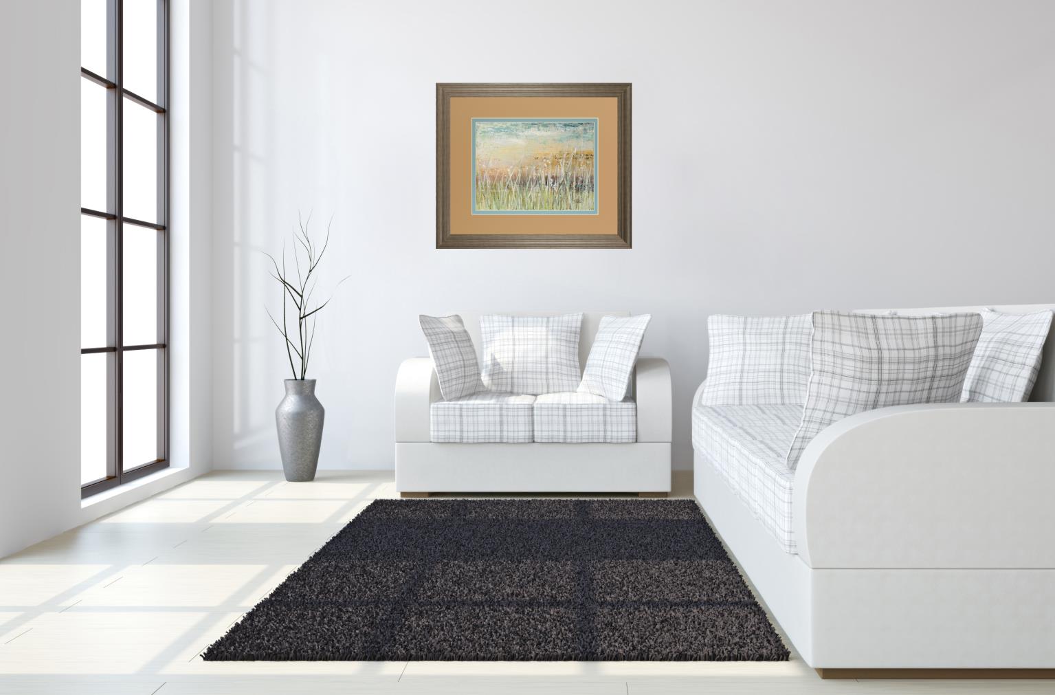 Muted Grass By Patricia Pinto 34X40 Framed Print