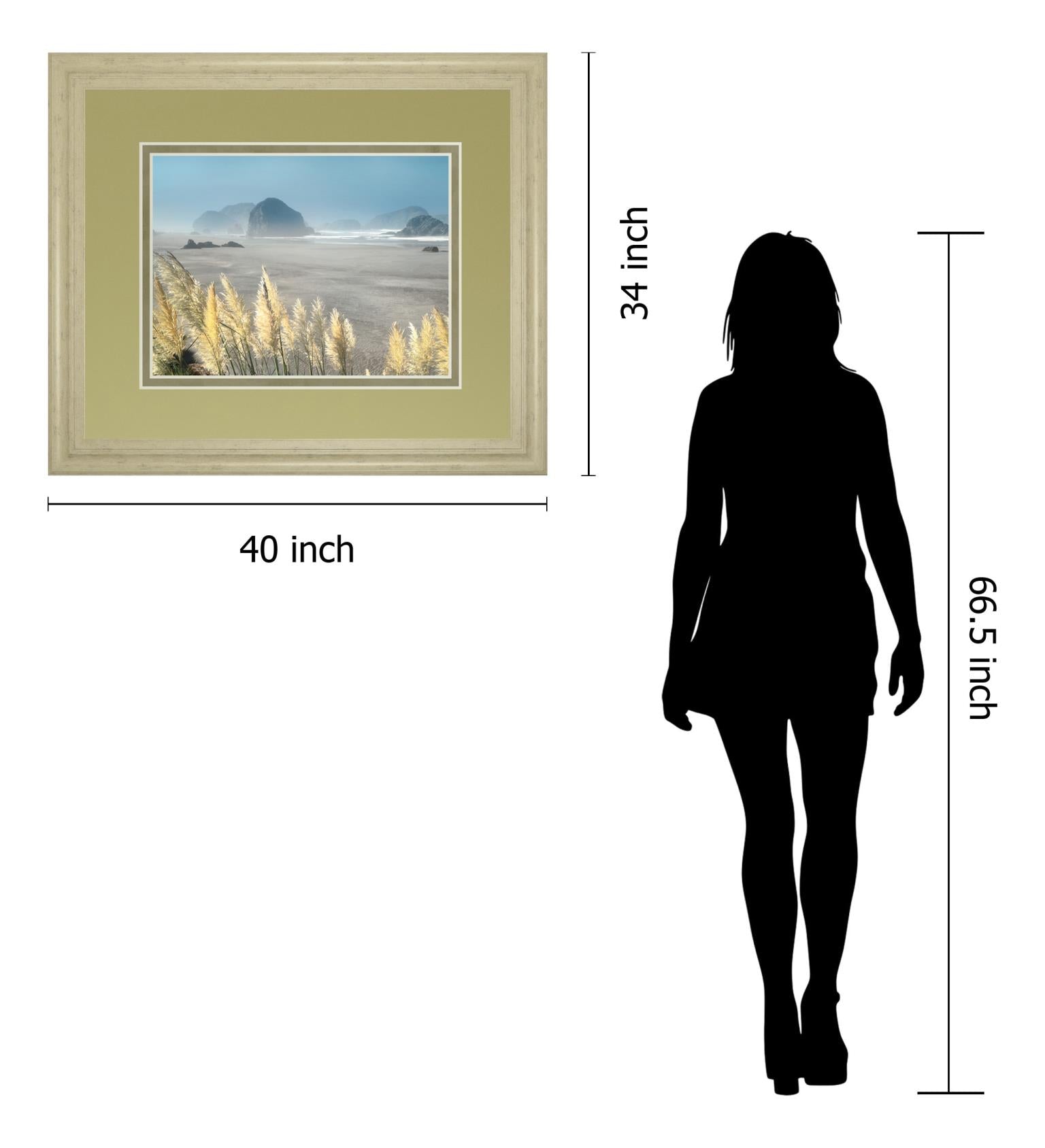 Pompas Beach By Frates 34X40 Framed Print