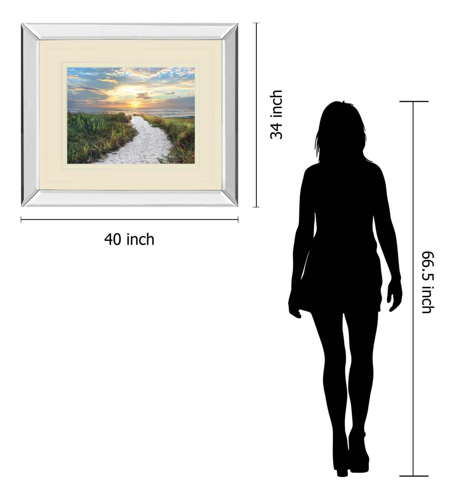 Mirrored Frame Morning Trail By Celebrate Life Gallery 34X40 Mirror Frame Print