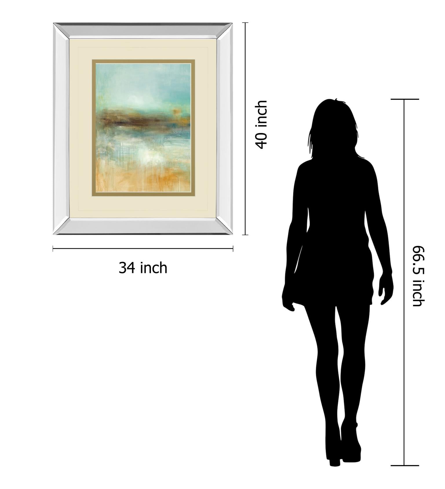 Mirrored Frame Let The Summer Sun Shine By Pasion 34X40 Mirror Frame Print