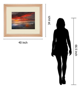 Before The Moon By Mike Calascibetta 34X40 Framed Print