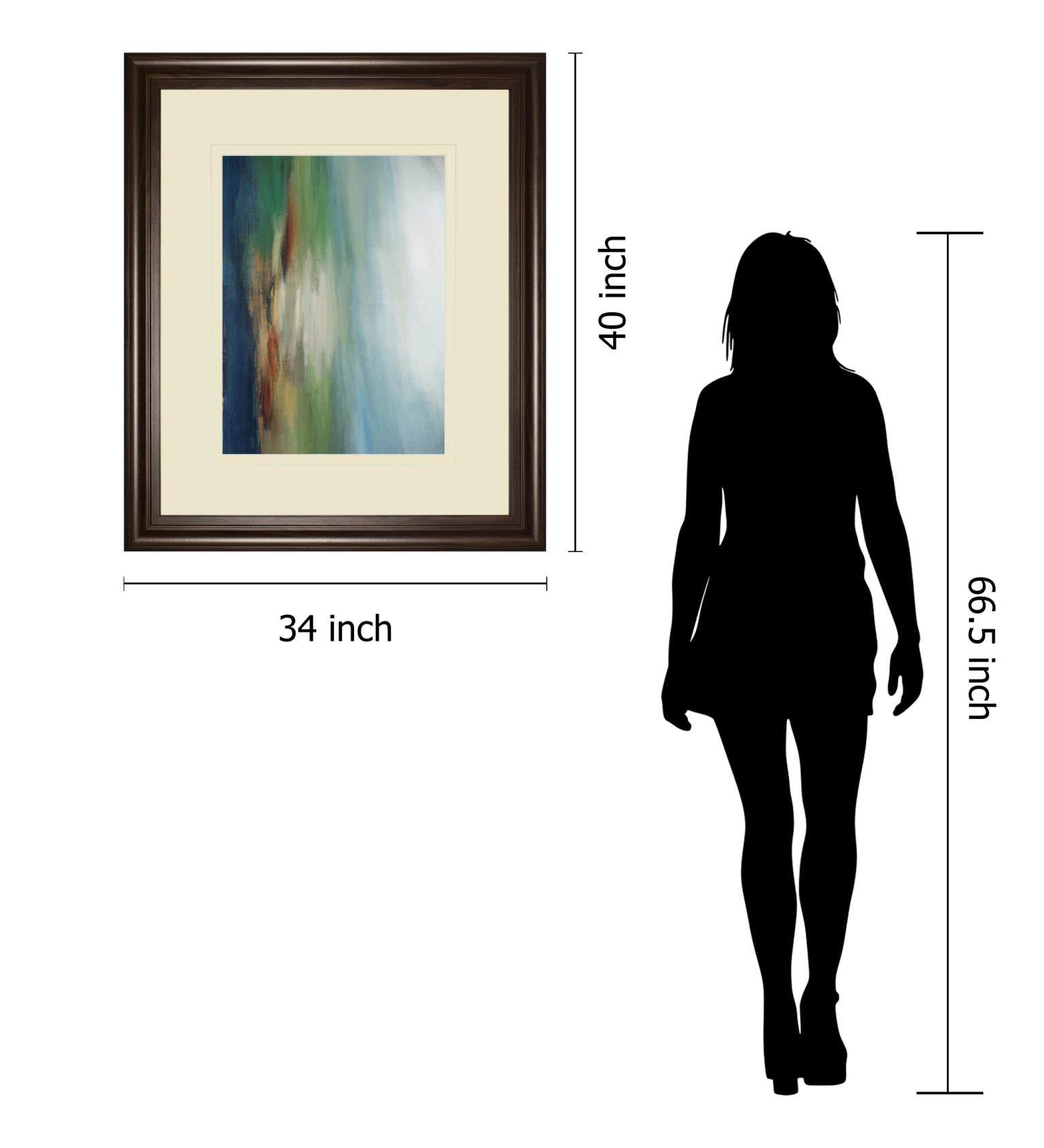 First Light By S. D'Auguiar 34X40 Framed Print