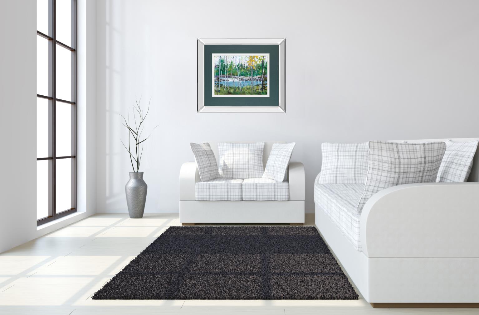 Mirrored Frame Extounge Rapids By G. Forsythe 34X40 Mirror Frame Print