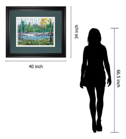 Extounge Rapids By G. Forsythe 34X40 Framed Print