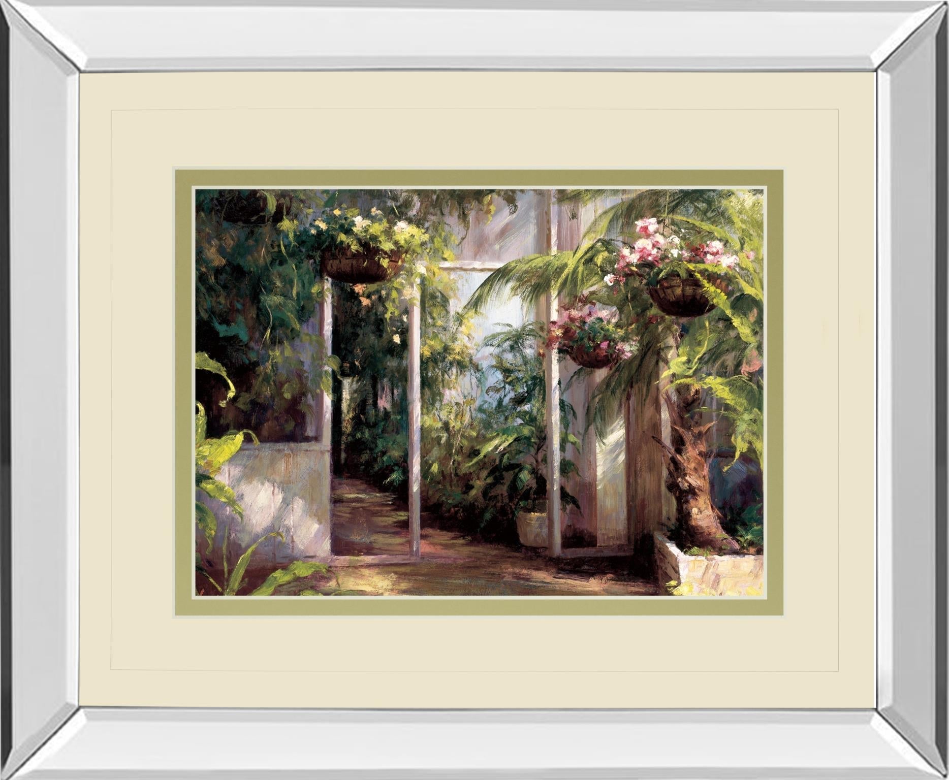 Mirrored Frame Atriums First Light I By Hali 34X40 Mirror Frame Print