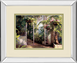 Mirrored Frame Atriums First Light I By Hali 34X40 Mirror Frame Print