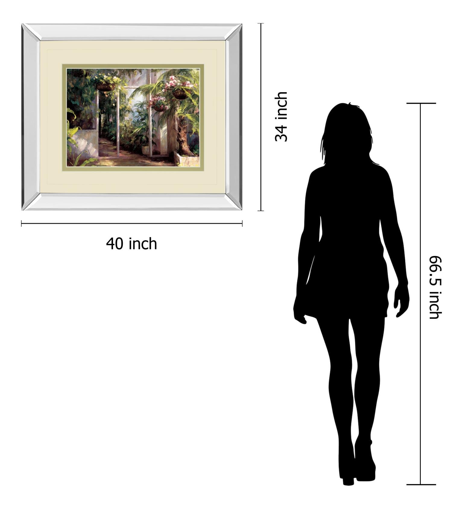 Mirrored Frame Atriums First Light I By Hali 34X40 Mirror Frame Print