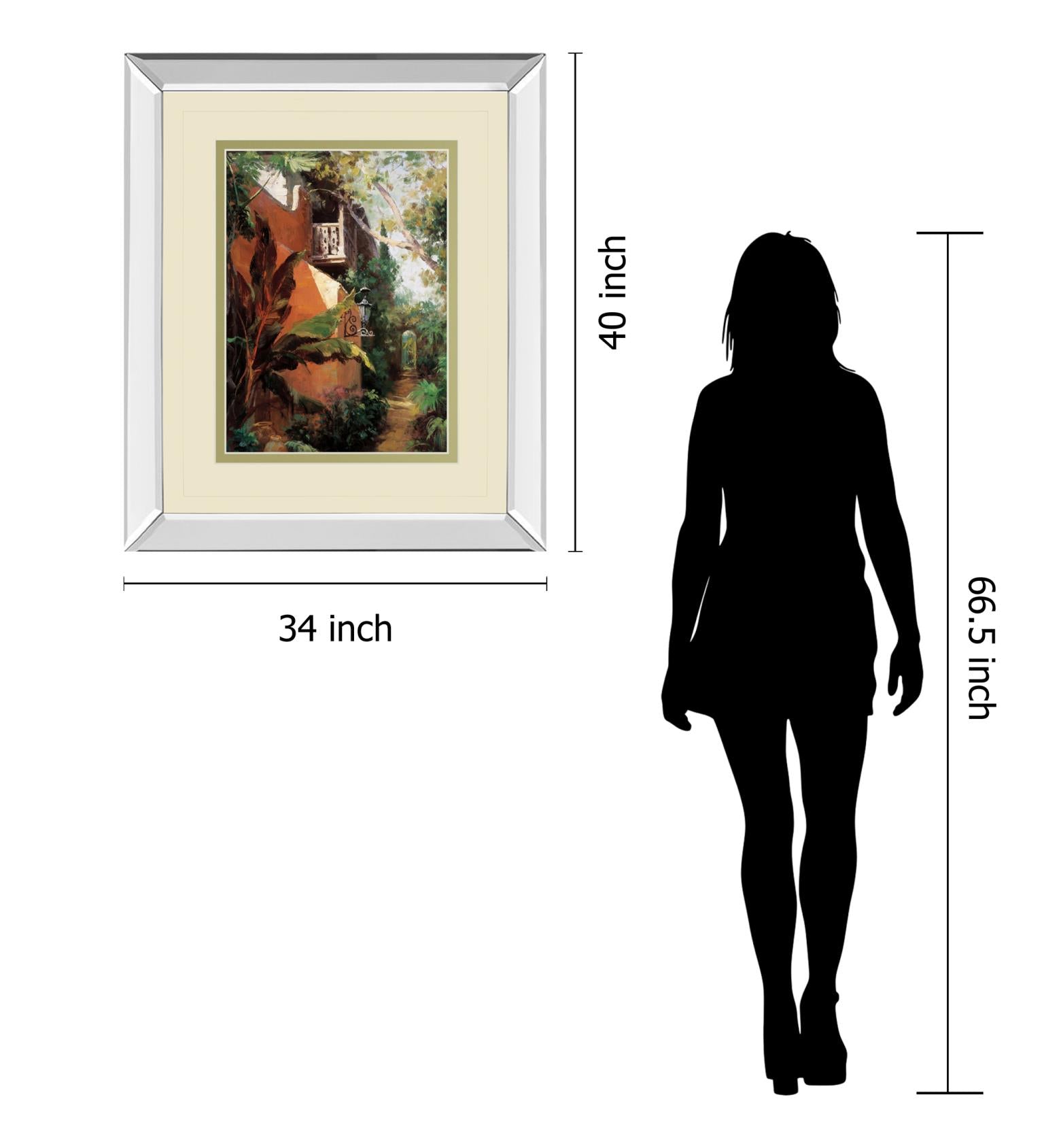 Mirrored Frame Carmino Hermoso By Hali 34X40 Mirror Frame Print