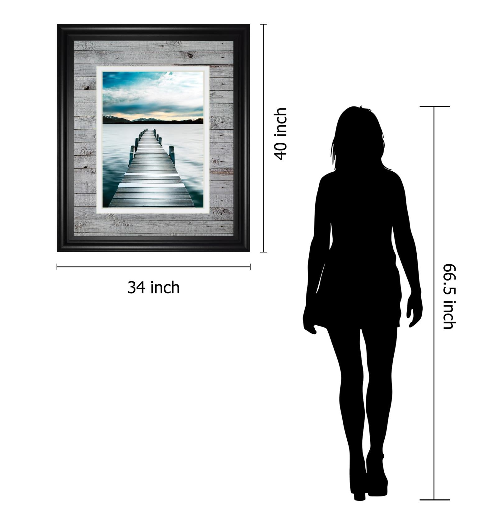 Jetty By Interfoto - Danita Delimont 34X40 Framed Print