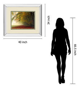 Mirrored Frame Your Beauty Silences Me By Irene Weisz 34X40 Mirror Frame Print