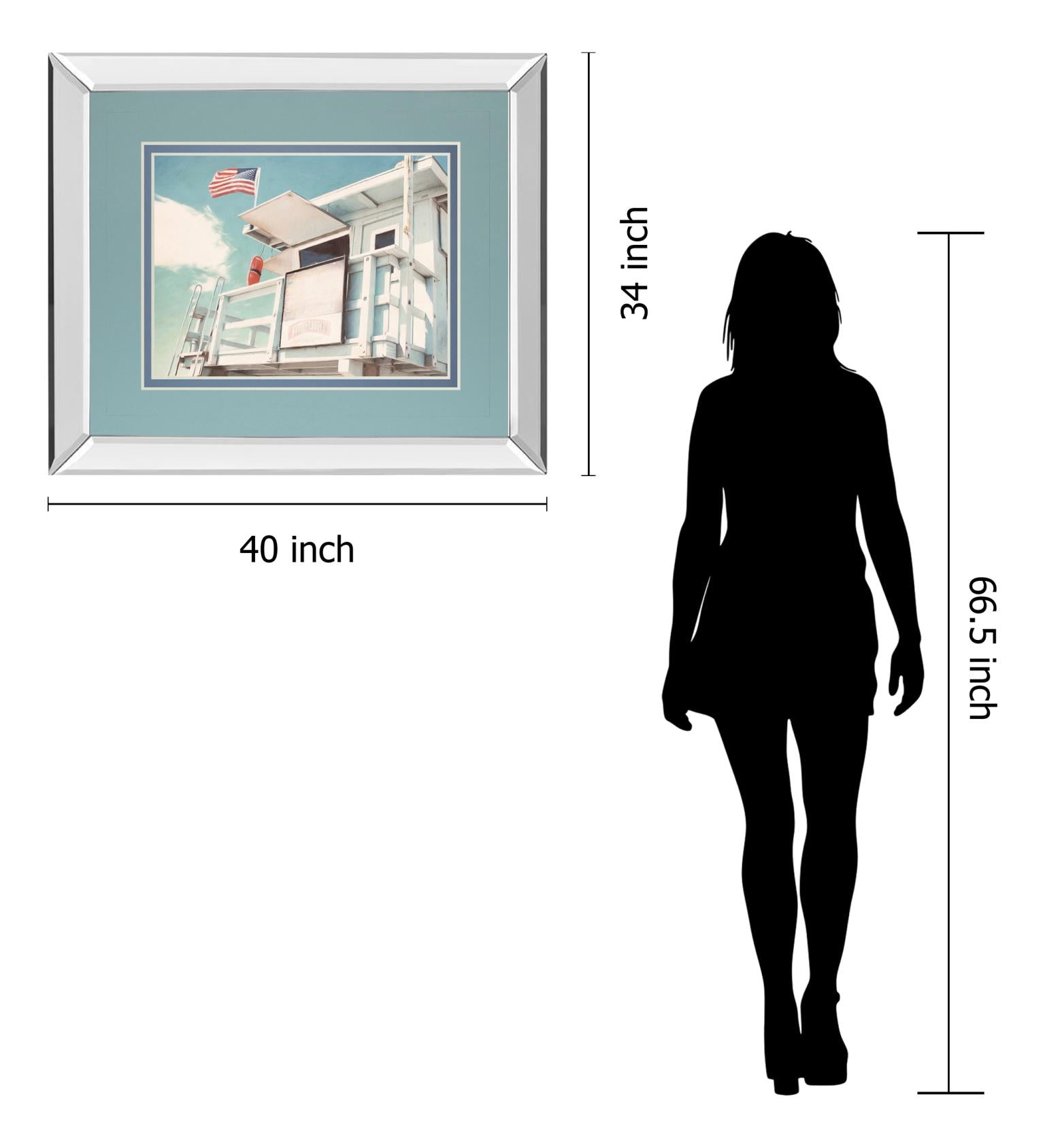 Mirrored Frame The Cabin By Natasia Cook 34X40 Mirror Frame Print