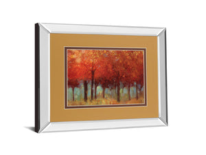 Mirrored Frame Red Forest By Asia Jensen 34X40 Mirror Frame Print