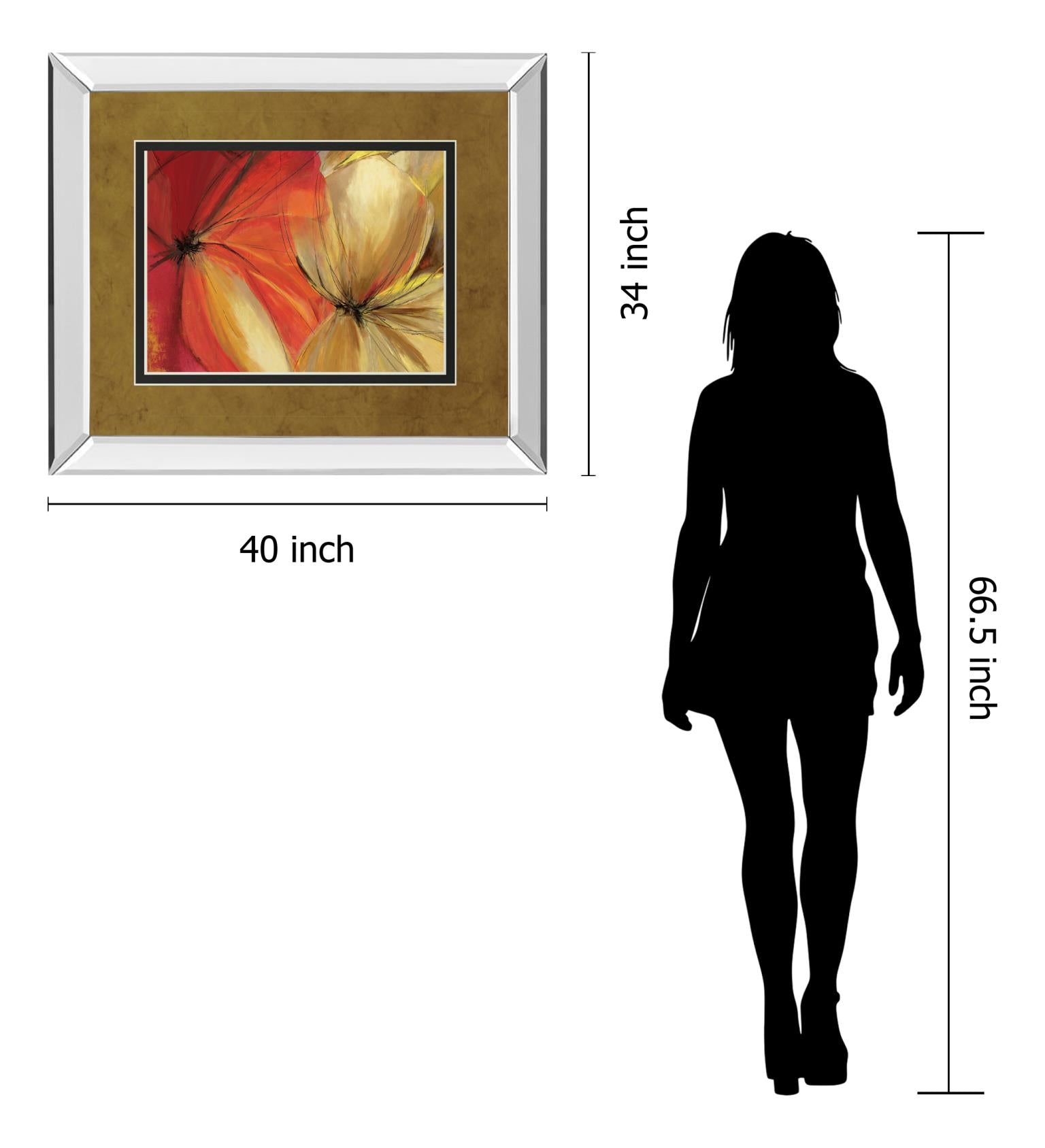 Mirrored Frame Sharing The Spotlight By Alison Pearce 34X40 Mirror Frame Print