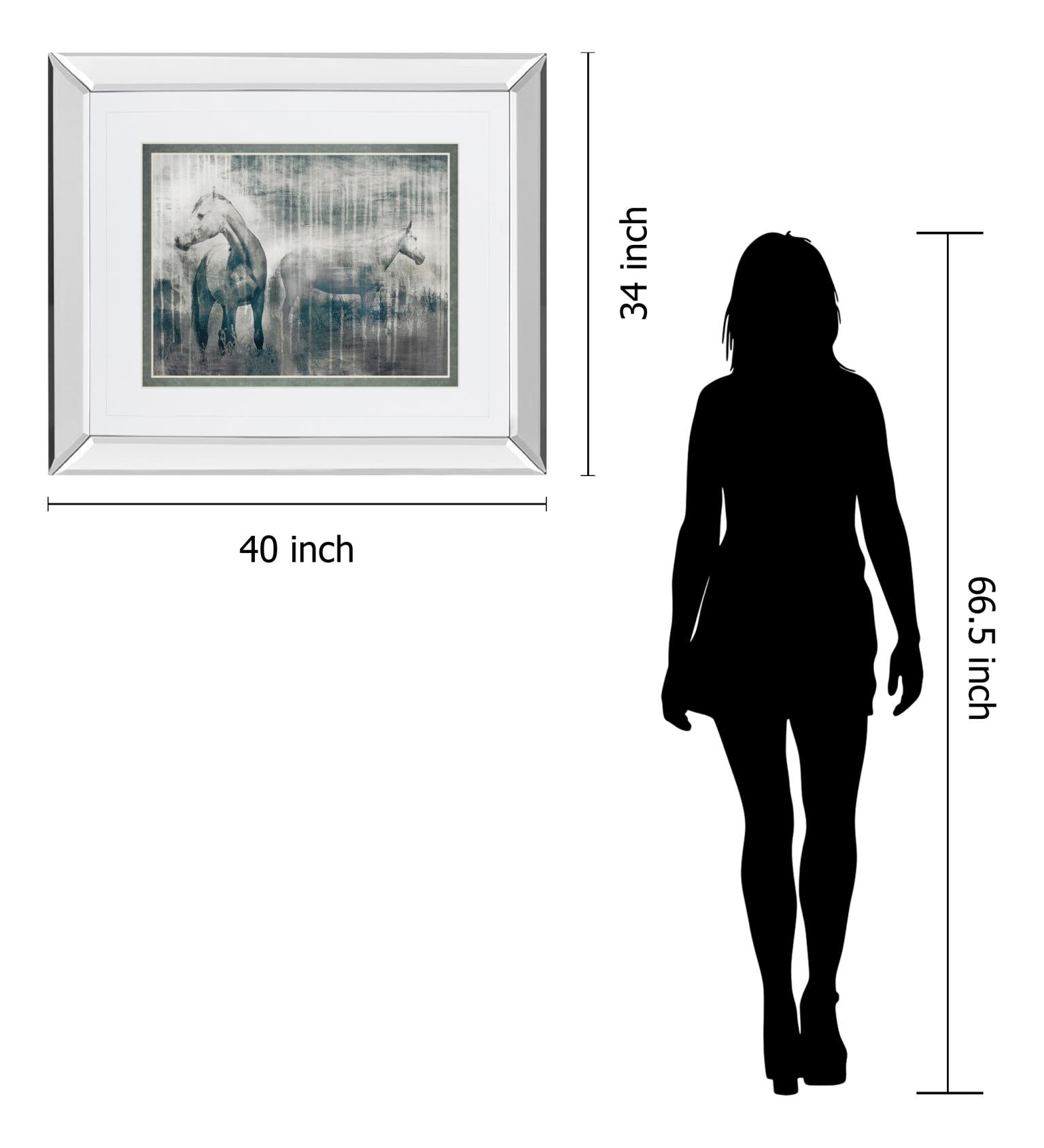 Mirrored Frame Grey Serenade By Edward Selkirk 34X40 Mirror Frame Print