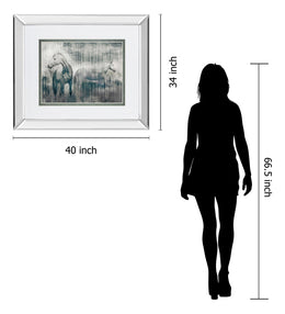 Mirrored Frame Grey Serenade By Edward Selkirk 34X40 Mirror Frame Print