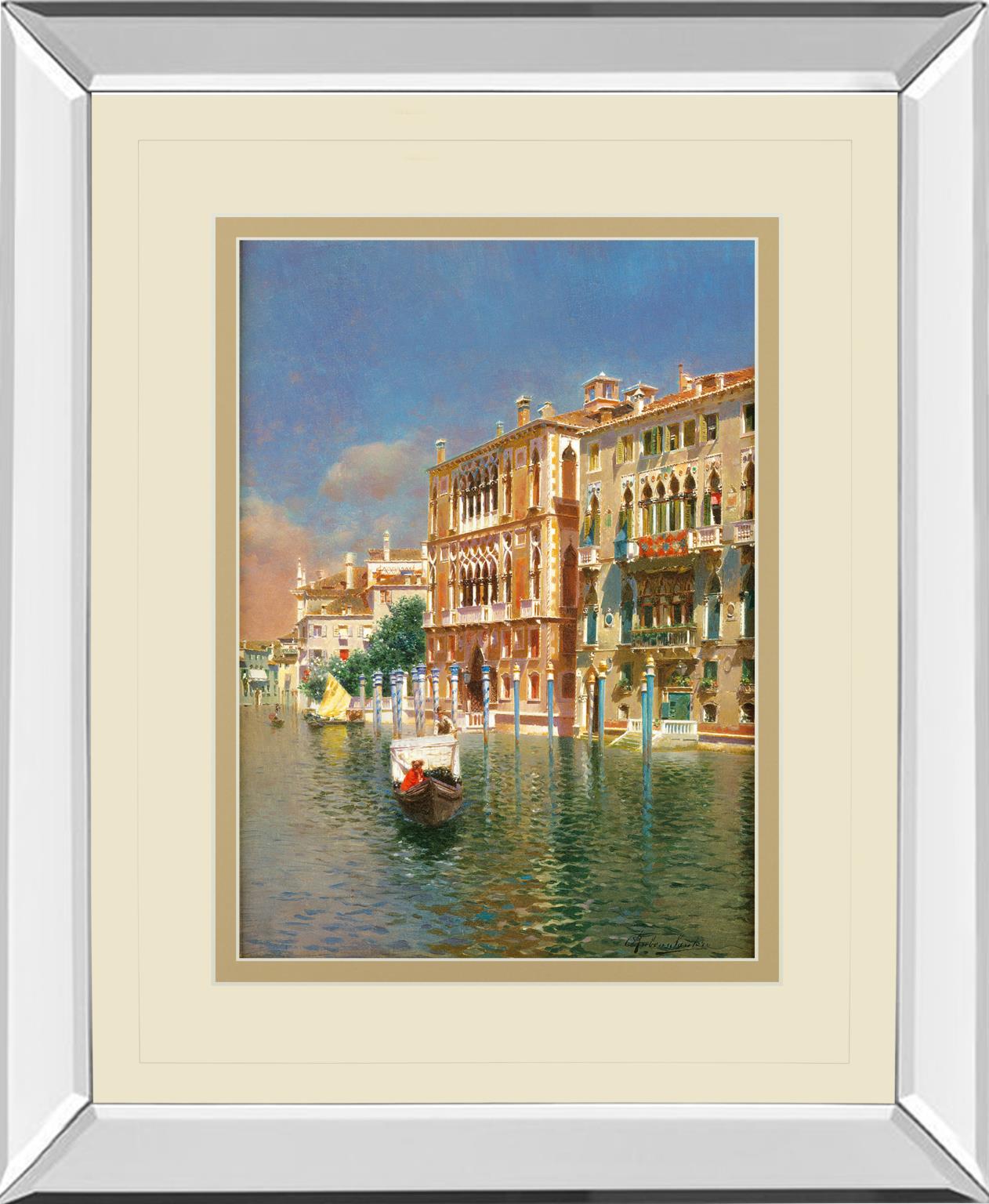 Mirrored Frame The Grand Canal, Venice By Rubens Santora 34X40 Mirror Frame Print