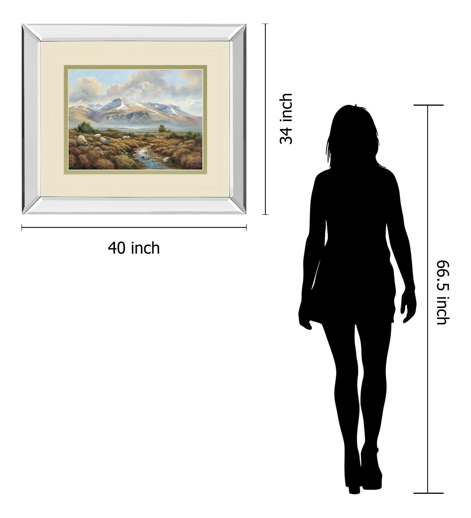 Mirrored Frame Ben Nevis By Wendy Reeves 34X40 Mirror Frame Print