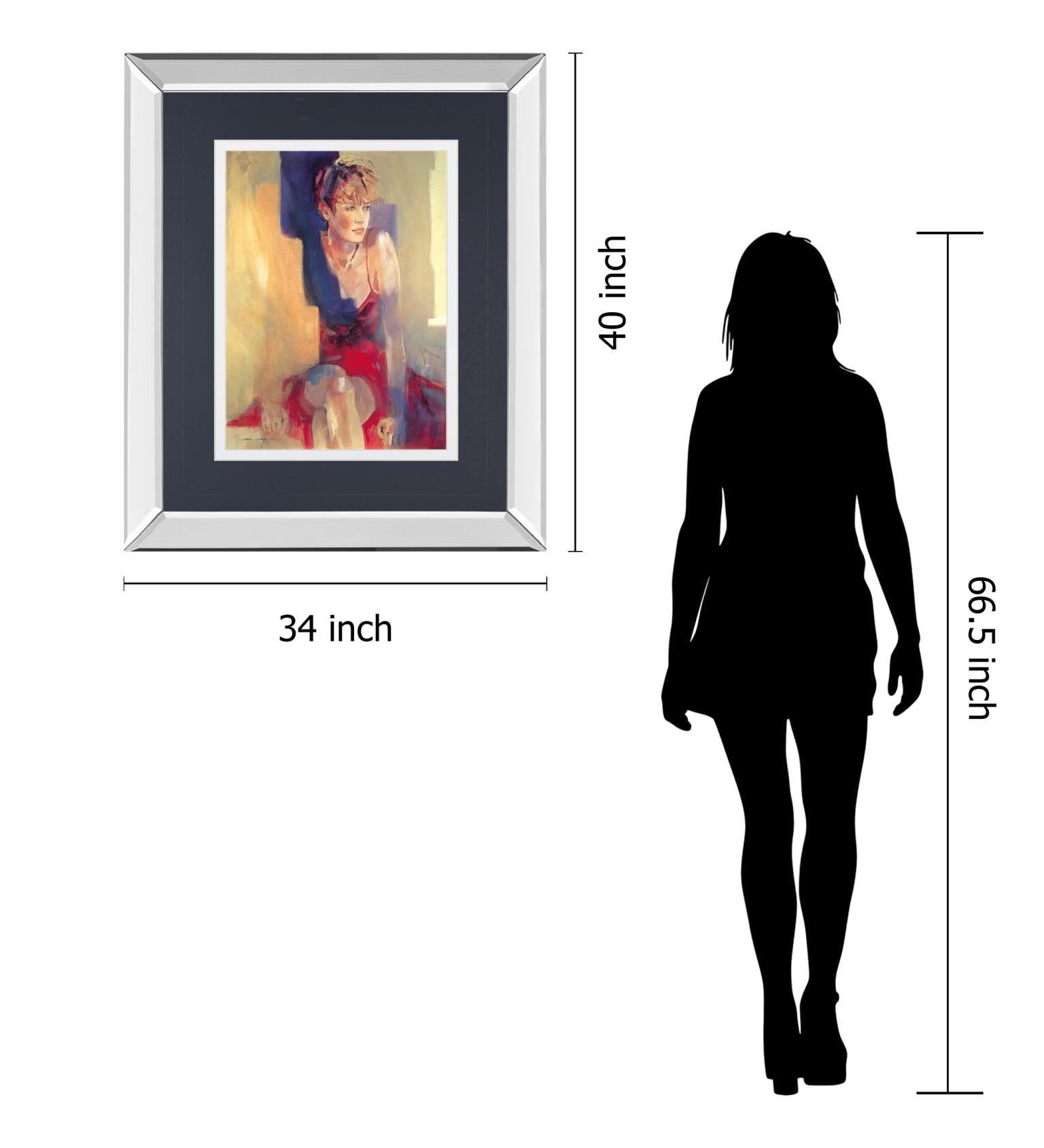 Mirrored Frame Odalisque L By Christine Comyn 34X40 Mirror Frame Print