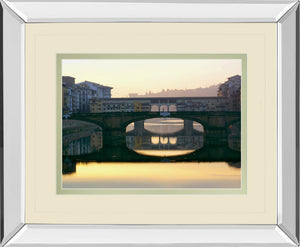 Mirrored Frame Ponte Vecchio By Bill Philip 34X40 Mirror Frame Print
