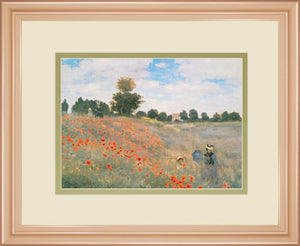 Wild Poppies, Near Argenteuil By Claude Monet 34X40 Framed Print