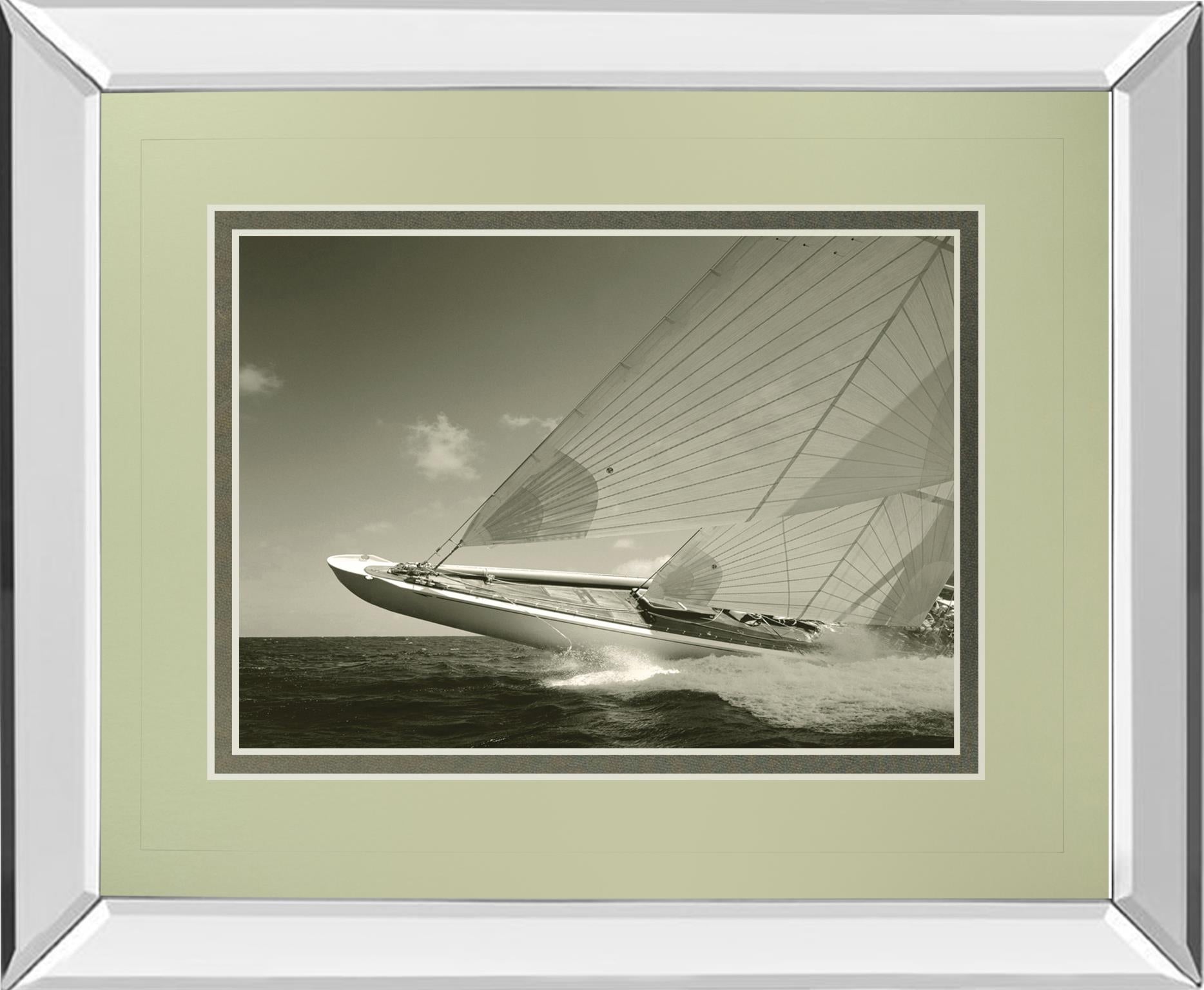 Mirrored Frame Sea Spray Ii By Michael Kahn 34X40 Mirror Frame Print