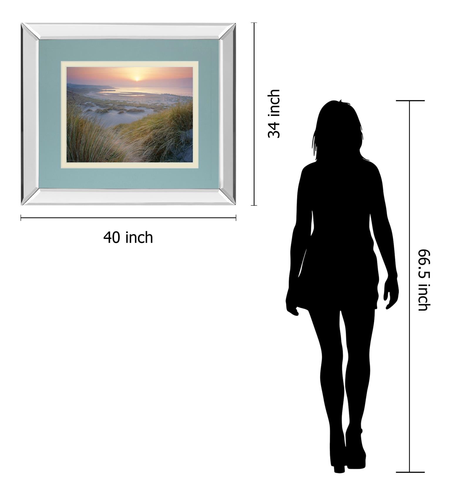 Mirrored Frame Budle, Misty Sunset By Joe Cornish 34X40 Mirror Frame Print