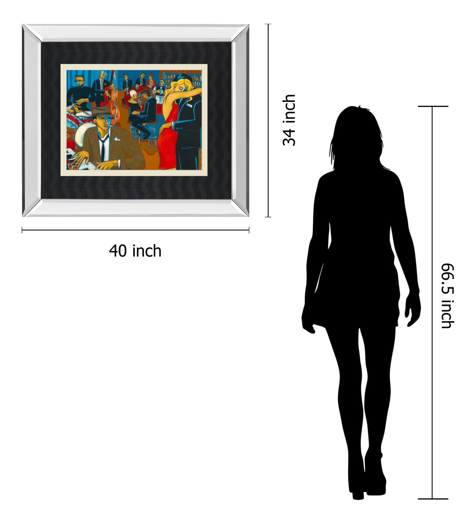 Mirrored Frame After Hours By Marsha Hammel 34X40 Mirror Frame Print