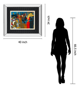 Mirrored Frame After Hours By Marsha Hammel 34X40 Mirror Frame Print