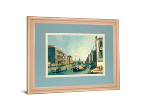 The Grand Canal, Venice The Rialto Bridge By Antonia Canaletto 34X40 Framed Print