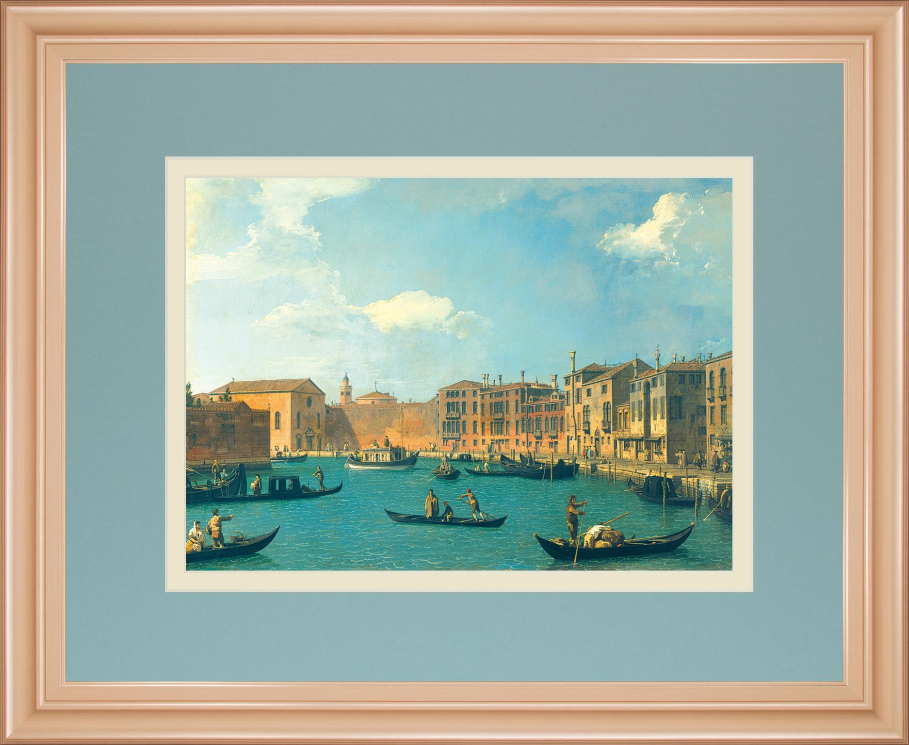 View Of The Canal Of Santa Chiara By Antonia Canaletto 34X40 Framed Print