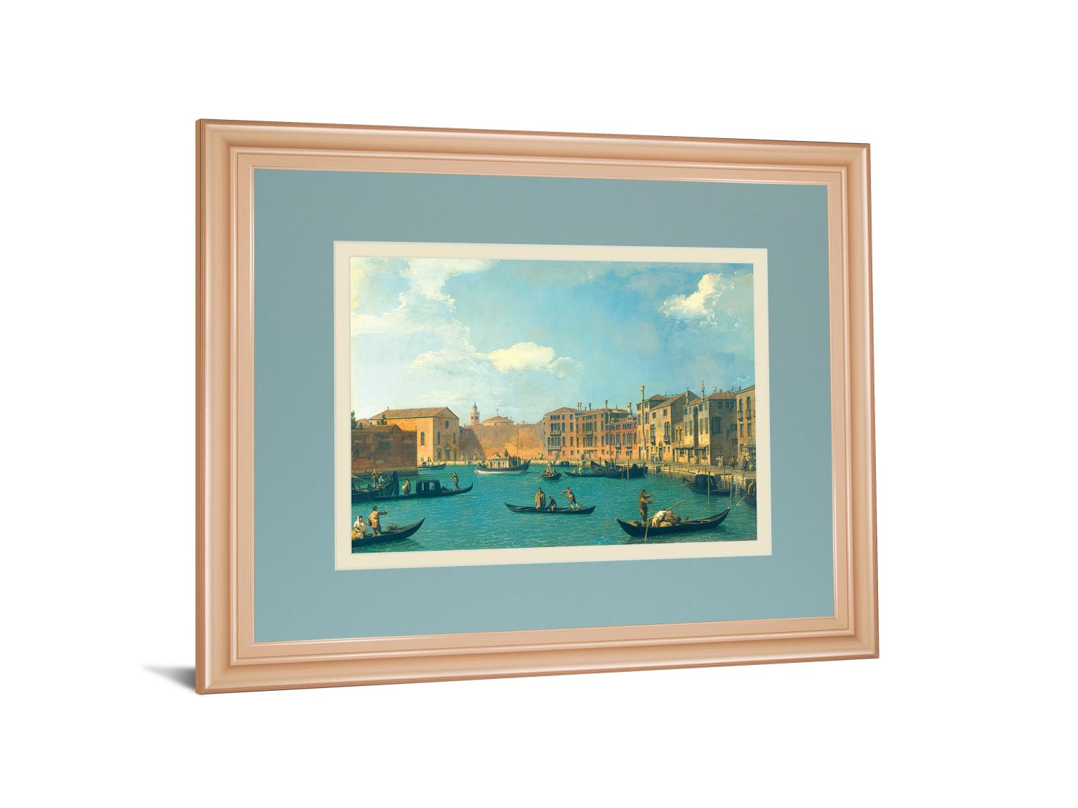 View Of The Canal Of Santa Chiara By Antonia Canaletto 34X40 Framed Print