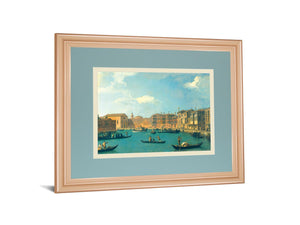 View Of The Canal Of Santa Chiara By Antonia Canaletto 34X40 Framed Print