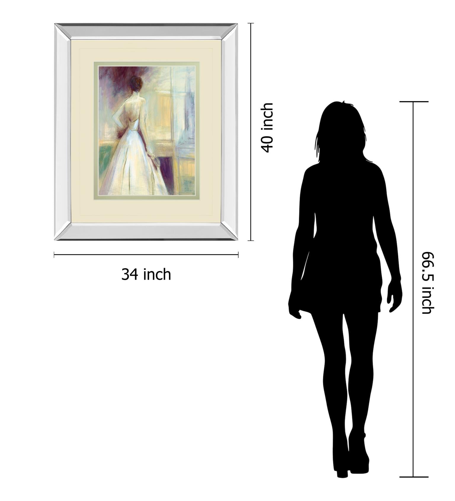 Mirrored Frame Getting Ready  By Sutton 34X40 Mirror Frame Print