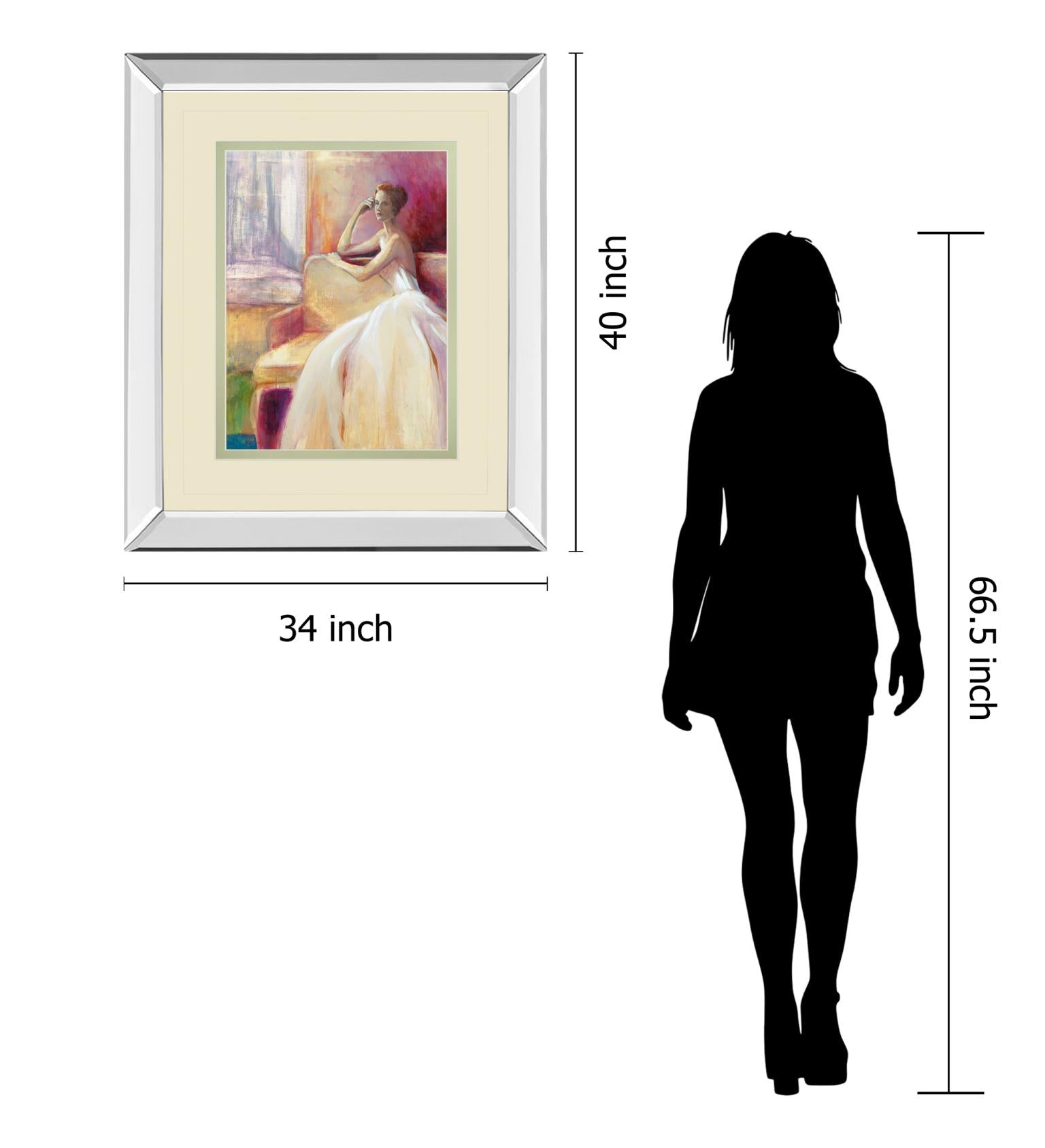 Mirrored Frame Getting Ready Iii By Sutton 34X40 Mirror Frame Print