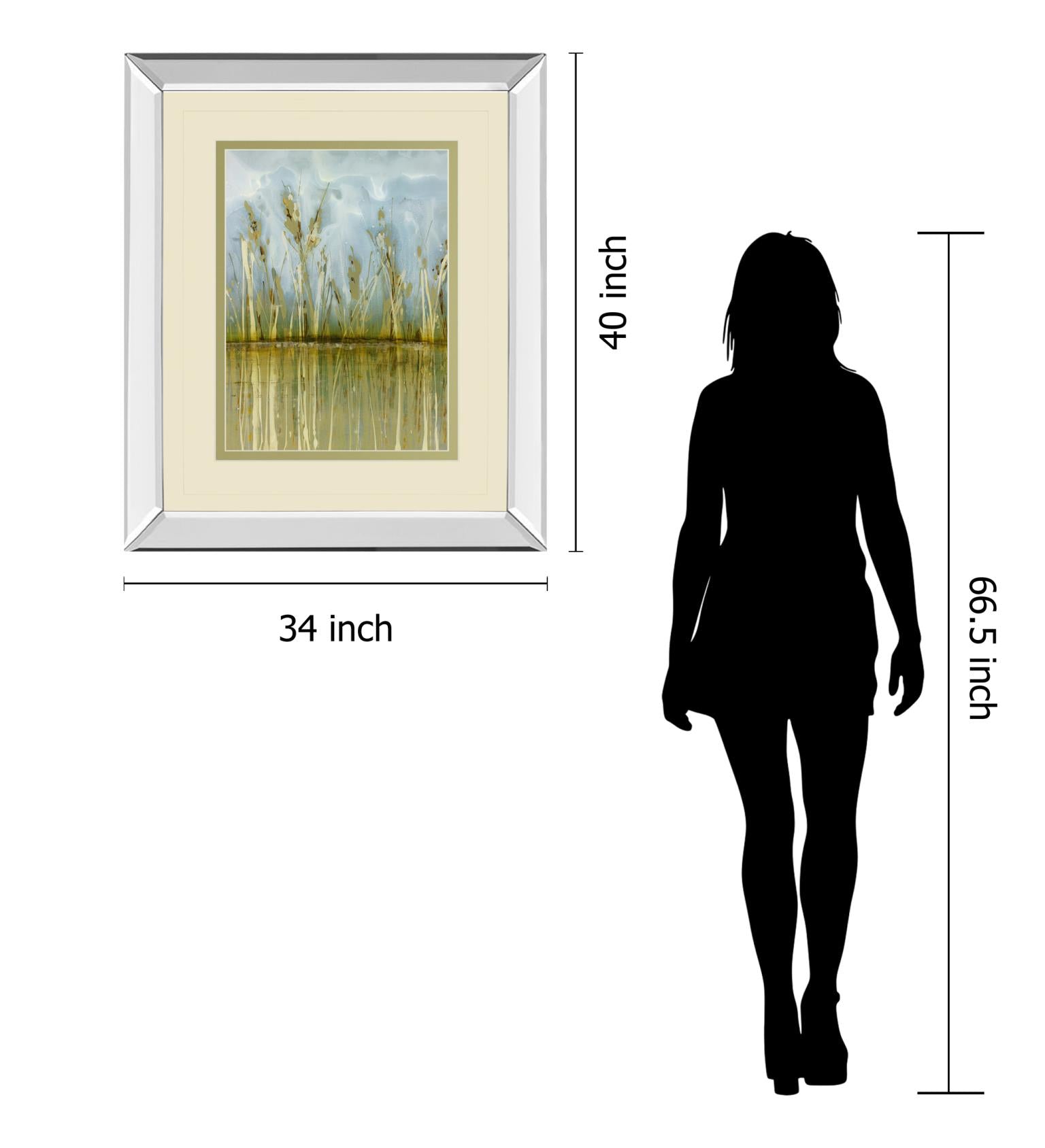 Mirrored Frame Allure By Hollack 34X40 Mirror Frame Print