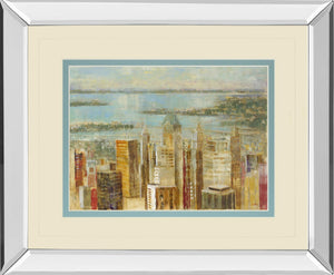 Mirrored Frame Cityscape By Longo 34X40 Mirror Frame Print