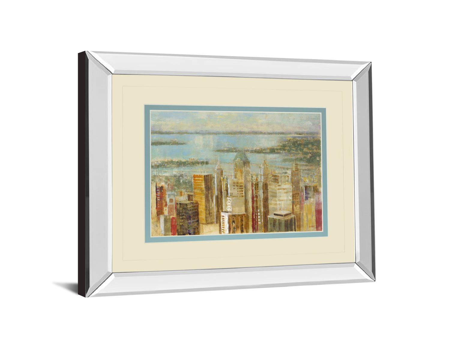 Mirrored Frame Cityscape By Longo 34X40 Mirror Frame Print