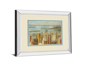 Mirrored Frame Cityscape By Longo 34X40 Mirror Frame Print