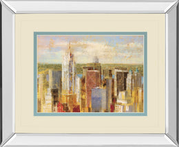 Mirrored Frame Cityscape Ii By Longo 34X40 Mirror Frame Print