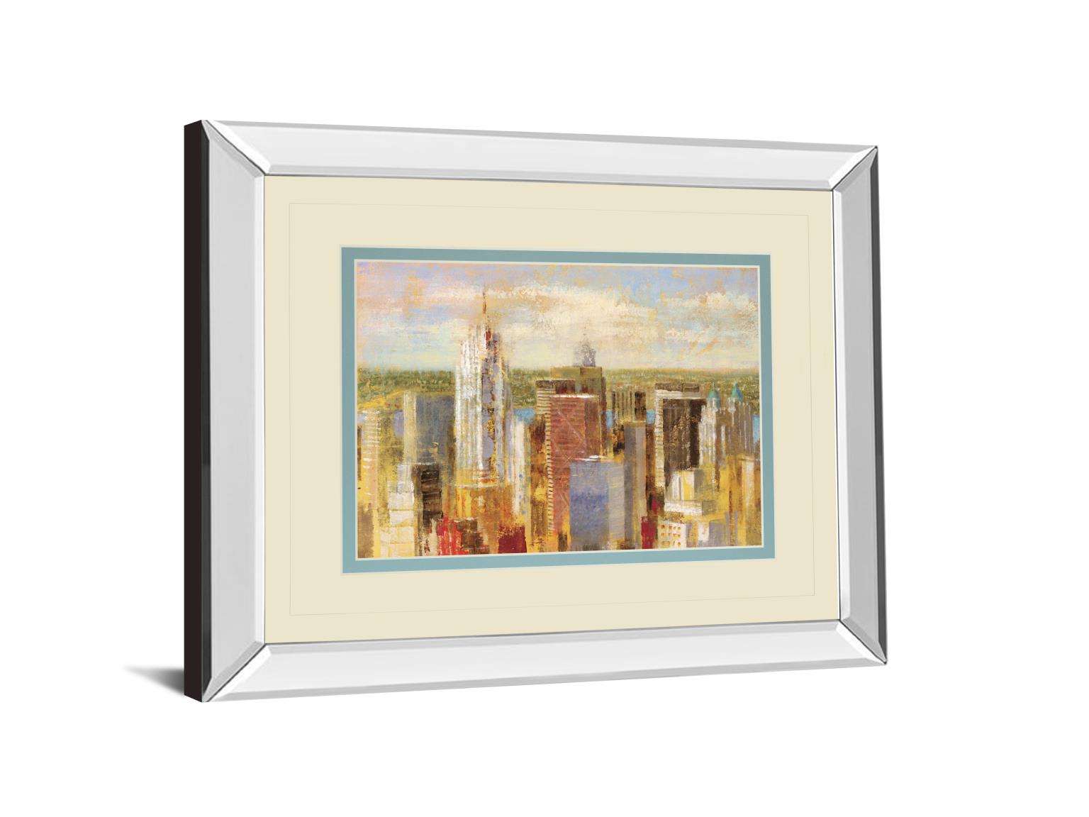 Mirrored Frame Cityscape Ii By Longo 34X40 Mirror Frame Print