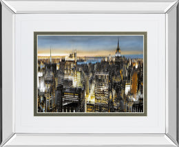 Mirrored Frame Big City By Alan Lambert 34X40 Mirror Frame Print