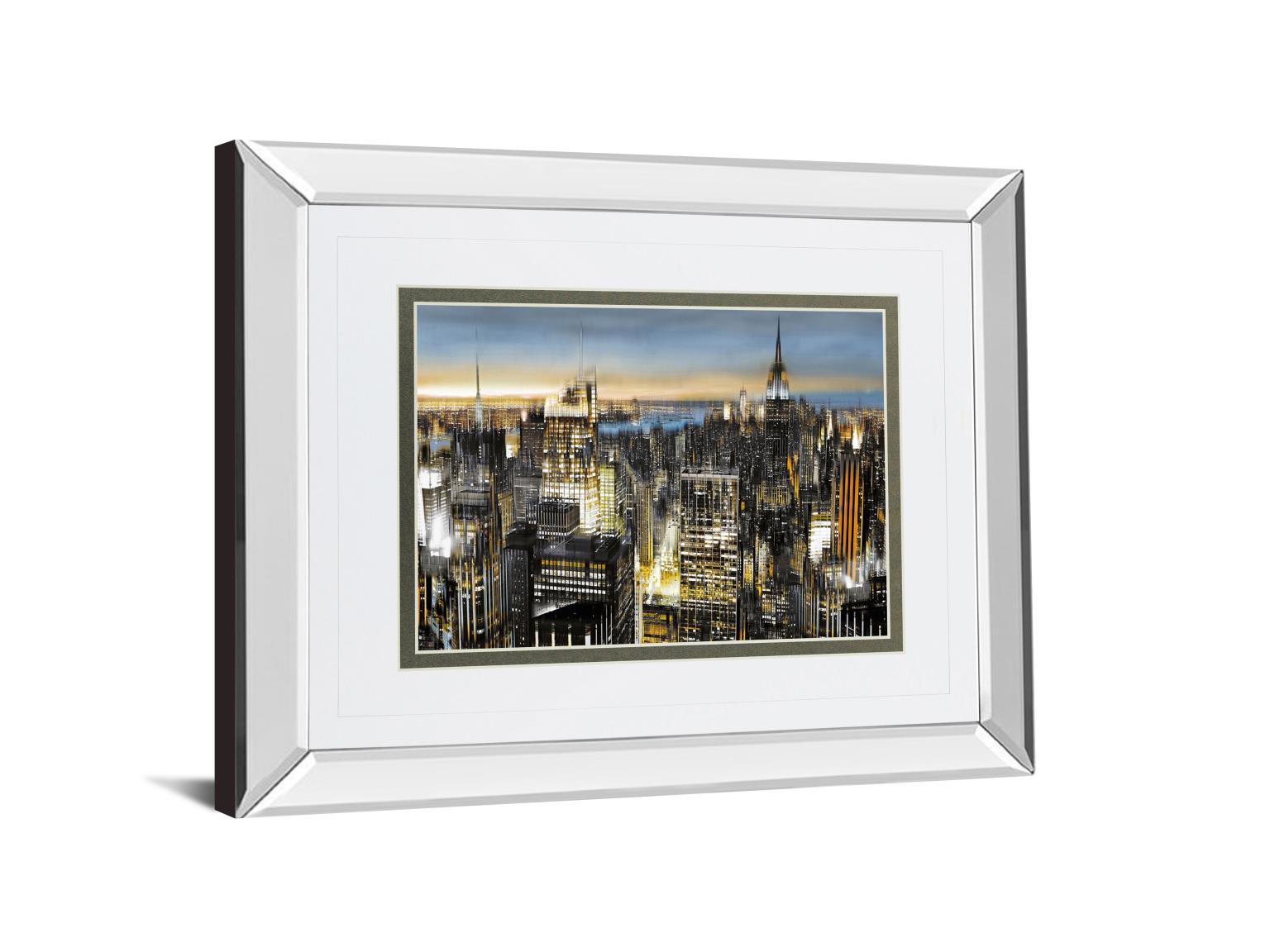 Mirrored Frame Big City By Alan Lambert 34X40 Mirror Frame Print