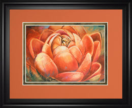 Red Lotus Ii By Patricia Pinto 34X40 Framed Print