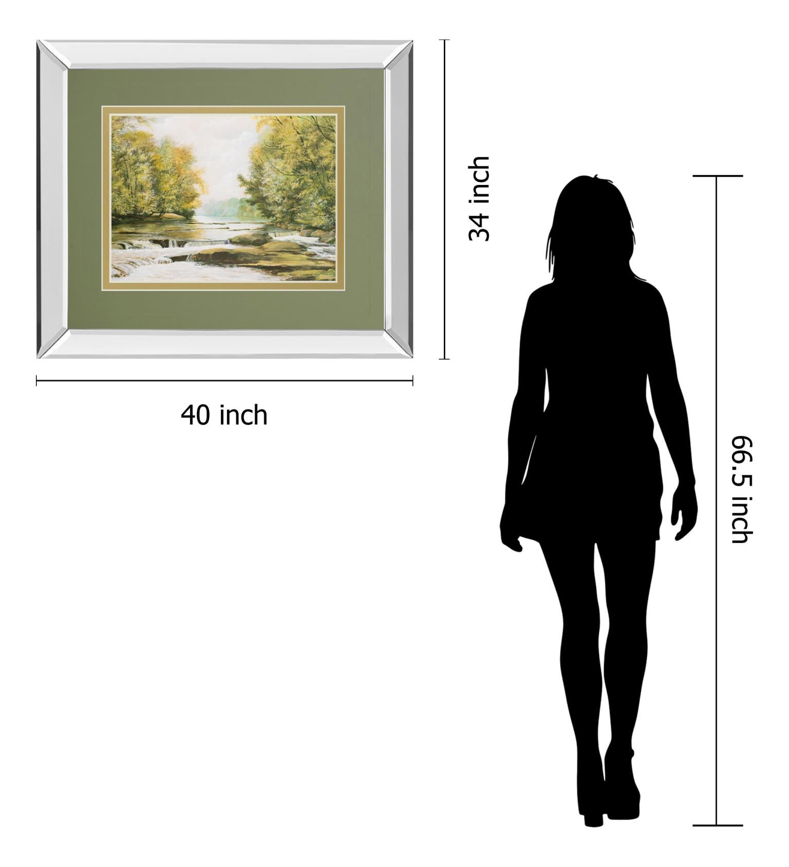 Mirrored Frame Fireman'S Park By Bruce Nawrocke 34X40 Mirror Frame Print