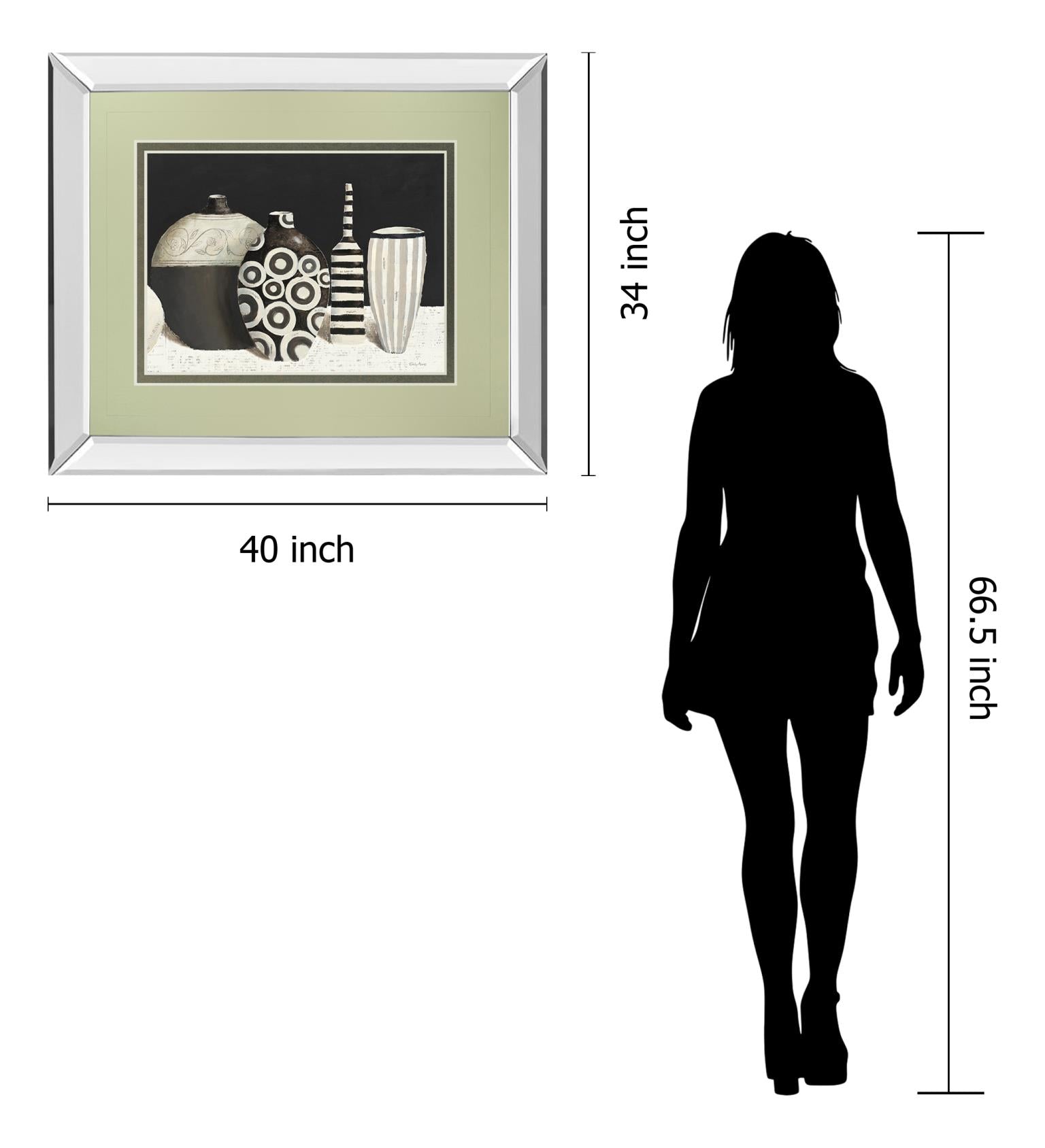 Mirrored Frame Objet D'Art By Emily Adams 34X40 Mirror Frame Print